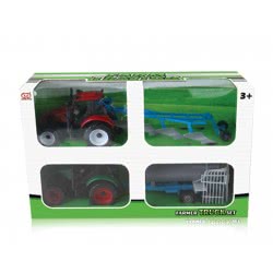 Toys-shop Choice Friction Farmer Car Σετ 2 Τρακτέρ Με Ρυμουλκούμενο JA056590  5262088565900