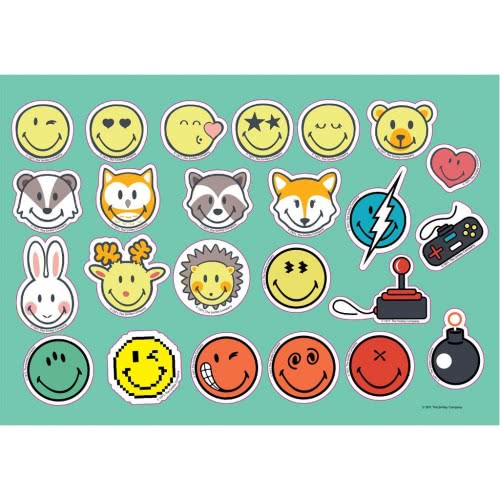 Diakakis imports Smiley Painting Blocks, 40 Leaf, Stickers-Stencils-2 Pages, 23X33 Cm, 2 Figs 000504956 5205698518966