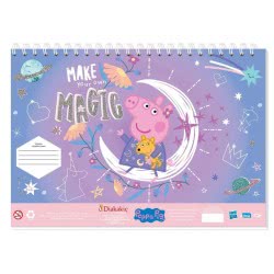 Diakakis imports Μπλοκ Ζωγραφικής Peppa Pig, 40 Φύλ, Αυτοκόλλητα-Στένσιλ- 2 Σελ Χρωμ, 23X33 Εκ., 2 Σχ 000482626 5205698518874