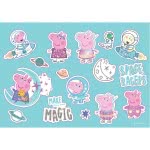 Diakakis imports Peppa Pig, 40 Leaf, Stickers-Stencil-2 Pages, 23X33 Cm, 2 Figs 000482626 5205698518874