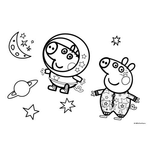 Diakakis imports Μπλοκ Ζωγραφικής Peppa Pig, 40 Φύλ, Αυτοκόλλητα-Στένσιλ- 2 Σελ Χρωμ, 23X33 Εκ., 2 Σχ 000482626 5205698518874