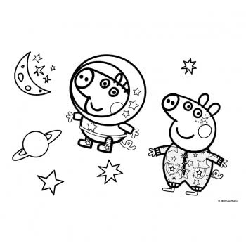 Diakakis imports Peppa Pig, 40 Leaf, Stickers-Stencil-2 Pages, 23X33 Cm, 2 Figs 000482626 5205698518874