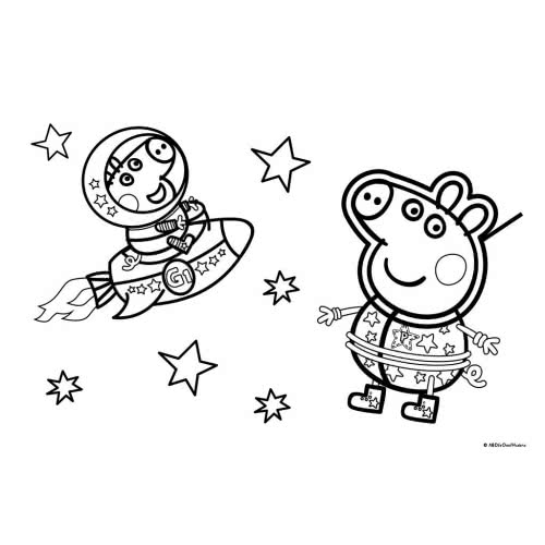 Diakakis imports Μπλοκ Ζωγραφικής Peppa Pig, 40 Φύλ, Αυτοκόλλητα-Στένσιλ- 2 Σελ Χρωμ, 23X33 Εκ., 2 Σχ 000482626 5205698518874