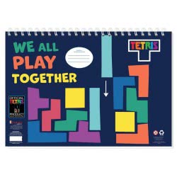 Diakakis imports Μπλοκ Ζωγραφικής Tetris 23X33 40Φυλλα Αυτοκόλλητα - Στενσιλ - 2 Σελίδες Χρωματισμού 000504032 5205698499135
