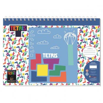 Diakakis imports Μπλοκ Ζωγραφικής Tetris 23X33 40Φυλλα Αυτοκόλλητα - Στενσιλ - 2 Σελίδες Χρωματισμού 000504032 5205698499135