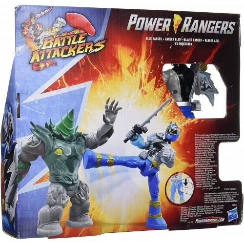 Hasbro Power Rangers Battle Attacker Monster Blue Ranger And Shockhorn Battle Attackers F1261 / F1603 5010993788392