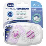 Chicco Πιπίλα Physio Light Σιλικόνη Για Τη Νύχτα 2-6 Μηνών 2 Τεμάχια C10-71031-41 8058664097081