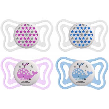 Chicco Πιπίλα Physio Light Σιλικόνη Για Τη Νύχτα 2-6 Μηνών 2 Τεμάχια C10-71031-41 8058664097081