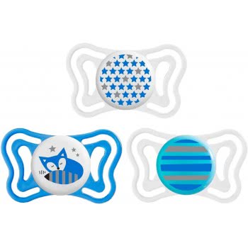 Chicco Physio Light Silicone Pacifier 6-16 Months 2 Pieces C20-71033-21 8058664097104