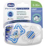 Chicco Physio Light Pacifier For Night 6-16 Months 2 Pieces C20-71033-41 8058664097258