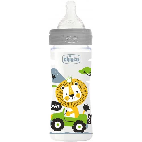 Chicco Baby Wellness Μεσαία Ροή Πλαστικό Με Θηλή  Σιλικόνης, 250 Ml A60-28623-30 8058664129485