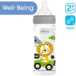 Chicco Baby Wellness Middle Flow Plastic With Silicone Teat, 250 Ml, 120 G A60-28623-30 8058664129485