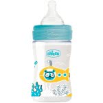 Chicco Μπιμπερό 150Ml Πλαστικό Με Θηλή Σιλικόνης A60-28611-20 8058664129454