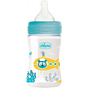 Chicco Baby Wellness  Plastic Flow With Silicone Teat, 150 Ml, 90 G A60-28611-20 8058664129454