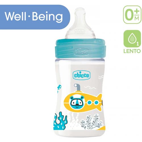 Chicco Baby Wellness  Plastic Flow With Silicone Teat, 150 Ml, 90 G A60-28611-20 8058664129454