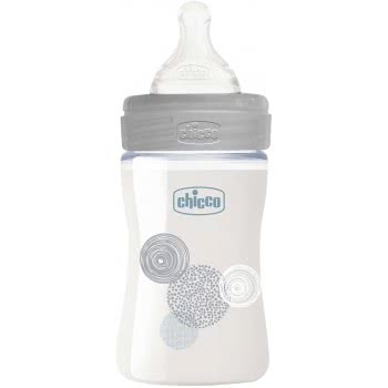 Chicco Well Being Γυάλινο Μπιμπερό Με Θηλή Σιλικόνης 0M+ 150Ml A50-28711-30 8058664129928