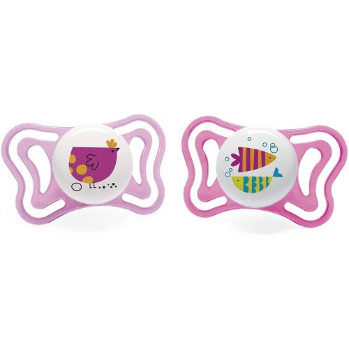 Chicco Πιπίλα Physio Light  Σιλικόνης Ρόζ 16-36 Μηνών 2 Τεμάχια C20-71035-11 8058664097265