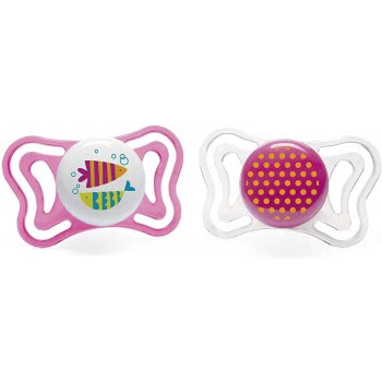 Chicco Πιπίλα Physio Light  Σιλικόνης Ρόζ 16-36 Μηνών 2 Τεμάχια C20-71035-11 8058664097265