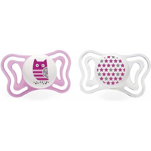 Chicco Physio Light Silicone Pacifier Pink 6-16 Months 2 Pieces C20-71033-11 8058664097098
