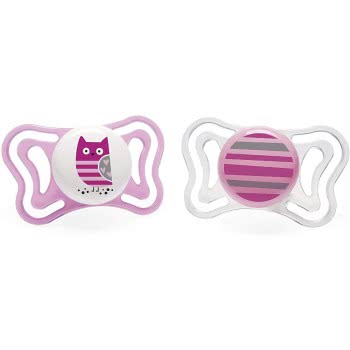 Chicco Physio Light Silicone Pacifier Pink 6-16 Months 2 Pieces C20-71033-11 8058664097098