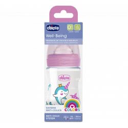 Chicco Baby Wellness Slow Plastic Flow With Silicone Teat, 150 Ml, 90 G A60-28611-10 8058664129447