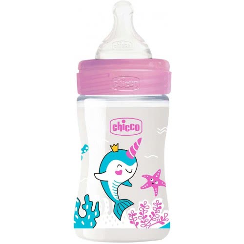 Chicco Baby Wellness Slow Plastic Flow With Silicone Teat, 150 Ml, 90 G A60-28611-10 8058664129447