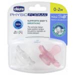 Chicco Pacio All Silicone Physio Mini Soft / Pink 0-2 Months 2Pcs C60-73221-11 8058664128419
