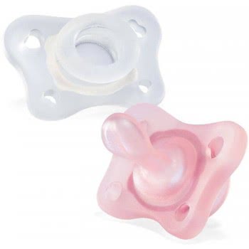 Chicco Pacio All Silicone Physio Mini Soft / Pink 0-2 Months 2Pcs C60-73221-11 8058664128419