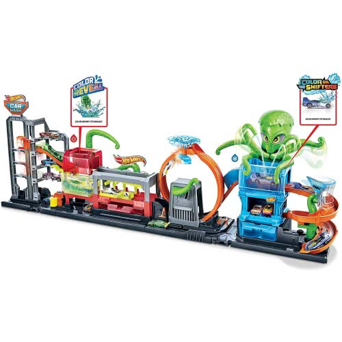 Mattel Hot Wheels Color Reveal - Πλυντήριο Με Χταπόδι GTT96 887961920918