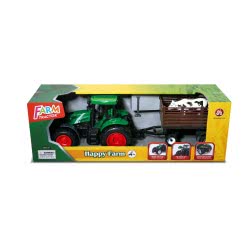 Toys-shop Choice Friction Farm Tractor And Trailor With Cow 46Cm JA095862 6990521958628