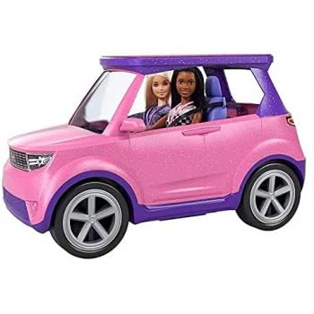 Mattel Barbie: Big City, Big Dreams Transforming Vehicle Playset, Pink 2-Seater SUV Reveals Stag GYJ25 887961972856
