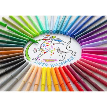 Faber-Castell Μαρκαδόροι Super Washable Σετ 12Τμχ 554201 4005405542014