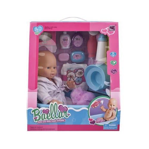 Toys-shop Choice Baellar Κούκλα Μωρό 38Εκ. Με Διάφορα Αξεσουάρ JO049360 5262088493609