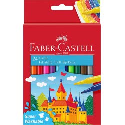 Faber-Castell Μαρκαδόροι Super Washable Σετ 24Τμχ 554202 4005405542021