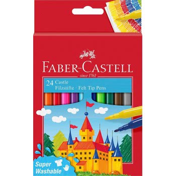 Faber-Castell Μαρκαδόροι Super Washable Σετ 24Τμχ 554202 4005405542021