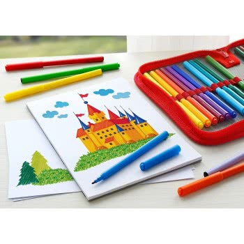 Faber-Castell Μαρκαδόροι Super Washable Σετ 24Τμχ 554202 4005405542021