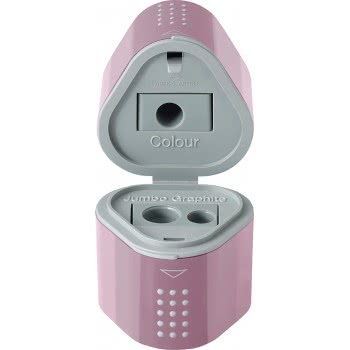 Faber-Castell Grip Roze Shadow Τριπλή Ξύστρα Βαρελάκι 183804 4005401838043
