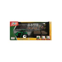 Toys-shop Choice Friction Τρακτέρ Με Καρότσα Από Κορμούς Και Αξεσουάρ 36Εκ JA095864 6990521958642