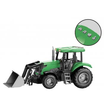 Toys-shop Choice Friction Farm Tractor 35Cm With Excavator. Lights And Sounds With Battery 3*AG13 JA097139 6990521971399