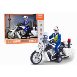 Toys-shop Choice Friction Police Motorcycle With Light And Music JA096525 6990521965251