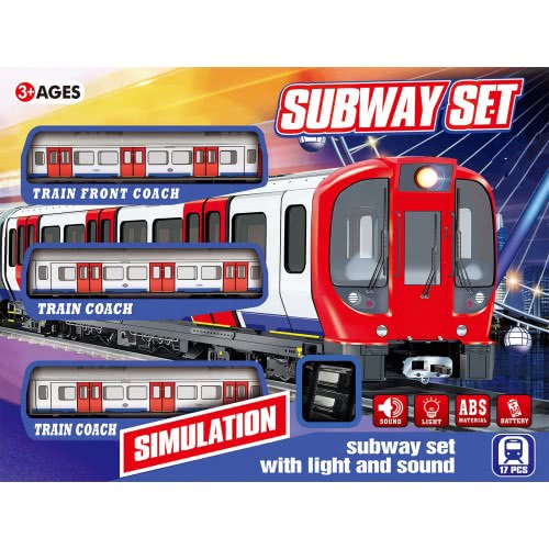 Toys-shop Choice Τρένο Metro Με Σιδηρόδρομο Μπαταρίας Με Φως Και Ήχους JB065537 6990521655374