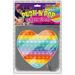 Gama Brands Big Pop It Bubble S Fidget Hearts Rainbow 20X19cm 11290083 5212021900831