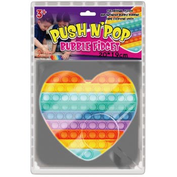 Gama Brands Big Pop It Bubble S Fidget Καρδιά Rainbow 20X19cm 11290083 5212021900831