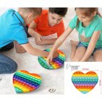 Gama Brands Big Pop It Bubble S Fidget Hearts Rainbow 20X19cm 11290083 5212021900831
