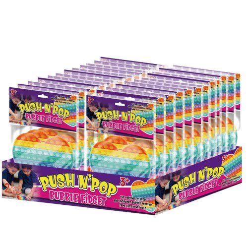 Gama Brands Big Pop It Bubble S Fidget Hearts Rainbow 20X19cm 11290083 5212021900831