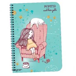 A&G PAPER Τετράδιο Σπιράλ Β5 2Θ 60Φ Peppita 36363 5205616363630