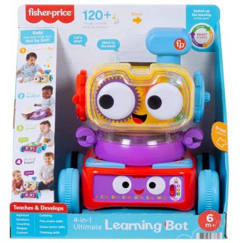 Mattel Εκπαιδευτικό Ultimate Learning Bot Ρομπότ 4 Σε 1 - Πολύγλωσση Έκδοση HCK43 194735012121