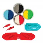 As company Dough Pot With 2 Dough Colors And 3D Cap Foldable Cutter 100Gr For Ages 3+ 1045-03542 5203068035426