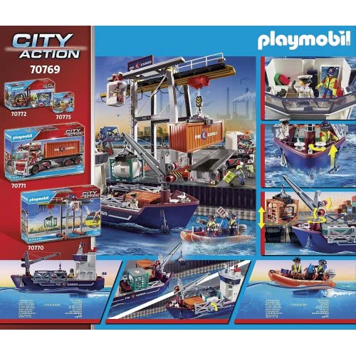 Playmobil City Action Φορτηγό Πλοίο Και Ταχύπλοο Σκάφος Τελωνειακών 70769 4008789707697