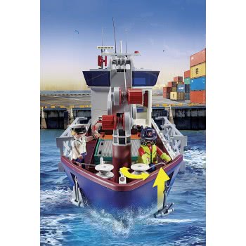 Playmobil City Action Cargo Ship With Boat, Floats, For Children Ages 4+ 70769 4008789707697